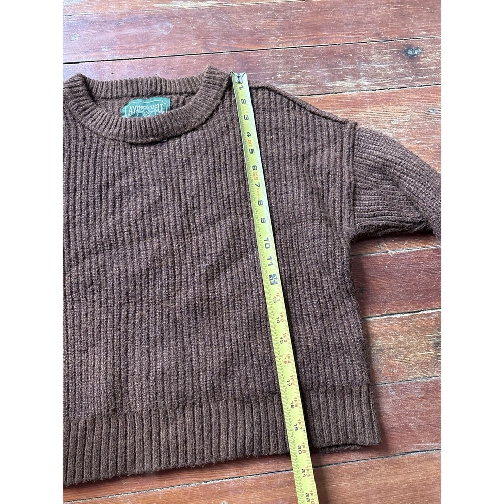 American Eagle Womens XS Knit Sweater Brown Recycled Polyester Blend - Picture 6 of 6